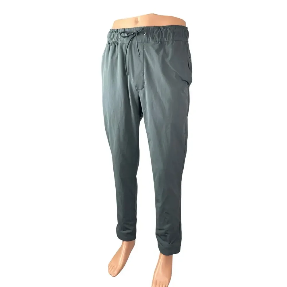 Vuori Men's Gray High Rise Tapered Athletic Activewear Trousers Jogger Pants M
